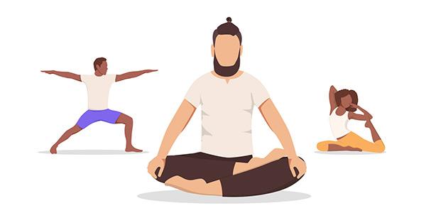 illustration of yoga poses